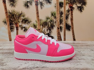 Nike Air Jordan 1 Low Valentines Day Pink 553560-661 6Y - Womens