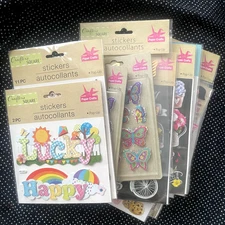 Crafter's Square Stickers Dimensional Pop-up Glitter Puffy Germstones You Pick