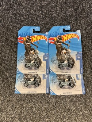 Hot Wheels HONDA MONKEY Z50 Motorcycle Lot Of 4 White