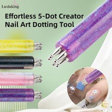 DIY Nail Art 5-Petal Dotting Tool Flower Creator 1.8Mm Fine Tip Rhinestone Picke
