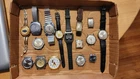 Vintage Sixteen (16) Watch Lot Gruen, Bulova, Helbros, Seiko, Elgin, Mickey Etc.