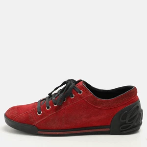 Baskets basses Gucci en daim rouge taille 38