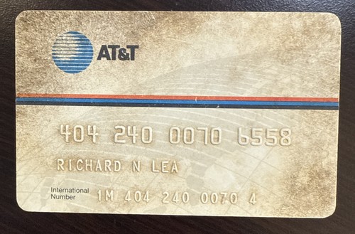 Vintage – AT&T calling cards, credit cards, international | eBay