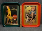 Vintage 2 - 1991 Coca-Cola Tray “Barefoot Boy” "He's Coming Home" 10 1/4 x13 3/4