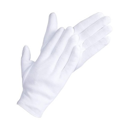 20 Pcs White Cotton Gloves for Eczema Dry Hands Moisturizing Inspection Coin