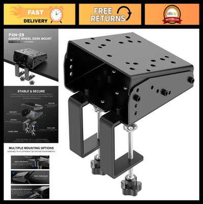 #ad Sim Racing Wheel Desk Clamp Rigid Aluminum Mount 4 Angle Adjustment for Setup $61.99