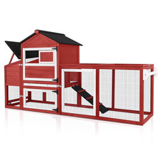 Large Chicken Coop with Wheels Nesting Box Run Weatherproof Hutch