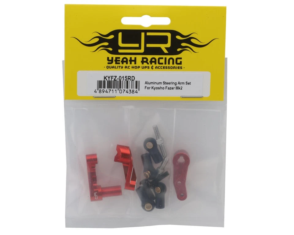 Yeah Racing Kyosho Fazer Mk2 Aluminum Steering Bellcrank & Tie Rods Set - Image 2 of 2