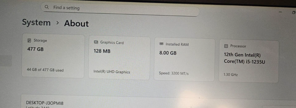 Dell Latitude 3440 · i5-1235U · 8GB · 512GB, photo 3 of 5