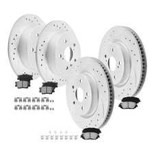 Front Rear Disc Rotors Ceramic Brake Pads for 2018-2022 2023 2024 Toyota Camry