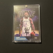 Zion Williamson DUKE #1 Blue Devils Basketball Card With Screw Hard Case