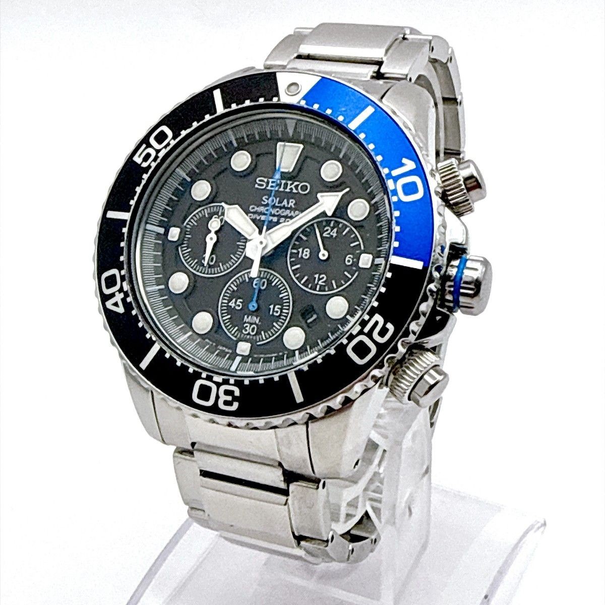 SEIKO V175 0AD0 Diver's Chronograph Solar Watch - Gem