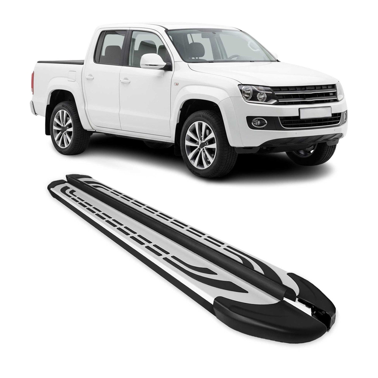 Pédale marchepieds VW Amarok Double Cab 2010-2022 alu pour faciliter l'accès à bord