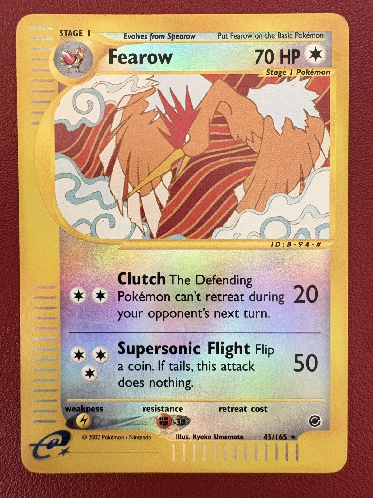 Pokemon Fearow 45/165 Expedition Reverse Holo Rare WOTC Vintage 2002 MP