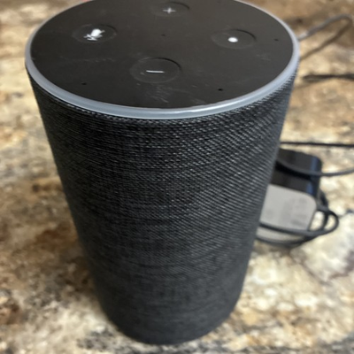 #ad Amazon Echo 2nd Generation Smart Assistant Charcoal Fabric no charger $30.99