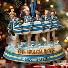 3D EFFECT The Beach Boys 65th Anniversary Ornament Acrylic 3.5 inch x 3.5 inch