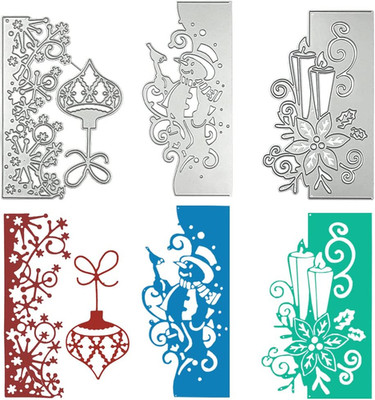 3 Pcs Die Cuts for Card Making,  Christmas Metal Cutting Dies Scrapbooking Die-C