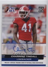 2022 Leaf Pro Set Draft Auto Blue Channing Tindall #PSA-CT1 Auto 0s55