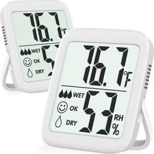 Antonki 2 Pack Room Thermometer for Home, Hygrometer Indoor Humidity Meter Ga...