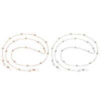 Brillenketten Um Den Hals Silber Rosegold Metallperlen Brillenkette