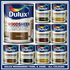 Dulux Woodsheen Wood Stain Varnish Interior Exterior Quick Dry Satin All Colors