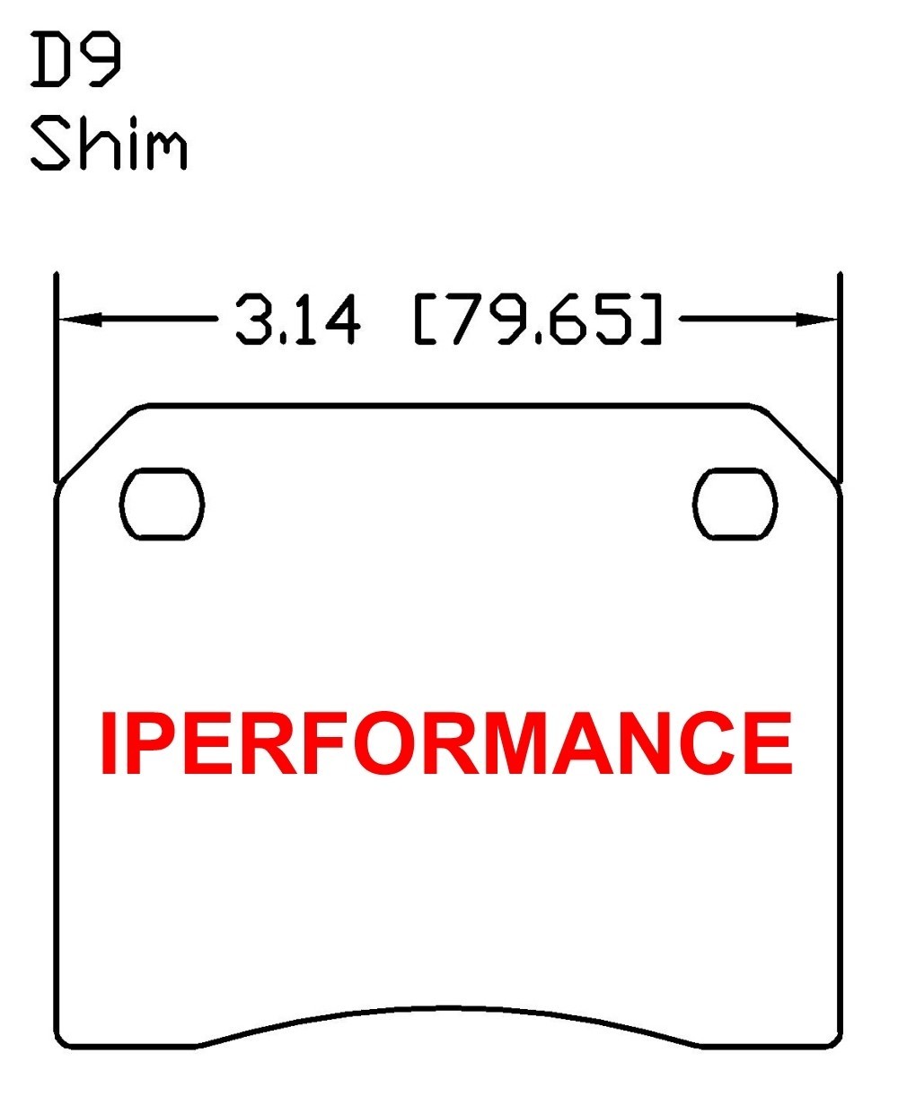 Titanium Brake Pad Shim Heat Shield Set for Lamborghini Espada, Rear