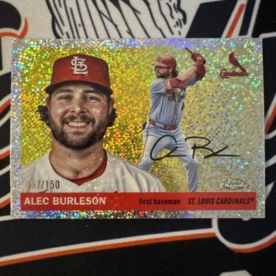 2025 Topps Chrome Platinum Alec Burleson #173 Speckle Refractor /150 Cardinals