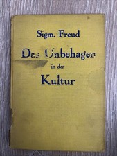 CULTURE'S DISCOMFORT BY SIGM.FREUD 1930 (German) DAS UNBEHAGEN IN DER KULTUR 1st