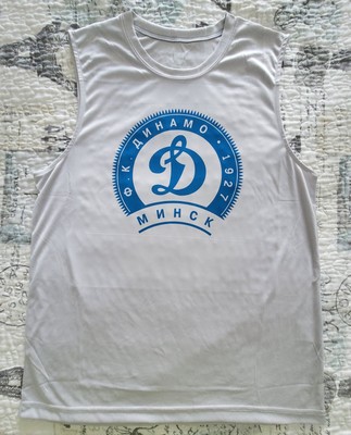 Dinamo Minsk Belarus Football Soccer Silver Sleeveless Muscle Shirt NEW Size M
