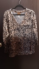 NWOT Ruby Rd Size 3X, 3/4 Sleeve Animal Print...