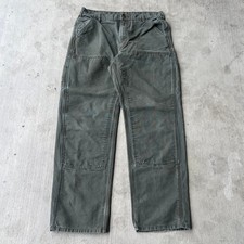 Vintage Y2K Carhartt green double knee work wear carpenter pants