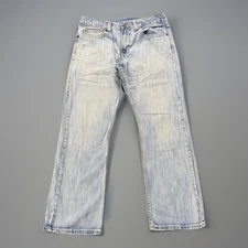 Flypaper Jeans Men’s 32x30 Bootcut Light Wash Distressed Back Pockets Denim