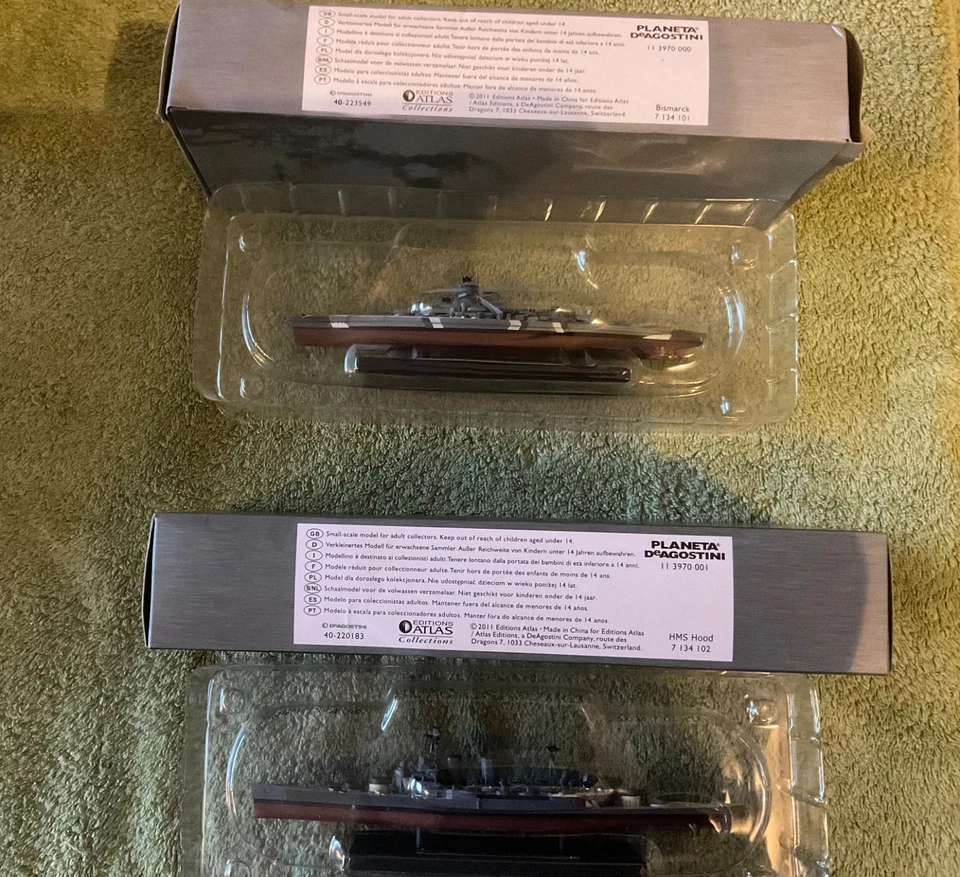 Deagostini Bismark und HMS Haube in Boxen in gutem Zustand  - Bild 2 von 2