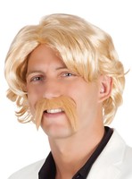 Macker Set Blond - KostüM PerüCke & Bart Fasching - Witzige Kombi Aus PerüCke