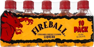 90 x  Fireball Likör Blended With Cinnamon und Whisky (90 x 0.05 l) Pet Flaschen