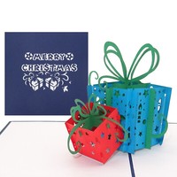 "3D Weihnachtskarte \"Merry Christmas - Pop Up Karte Zu Weihnachten Mit Umschlag"