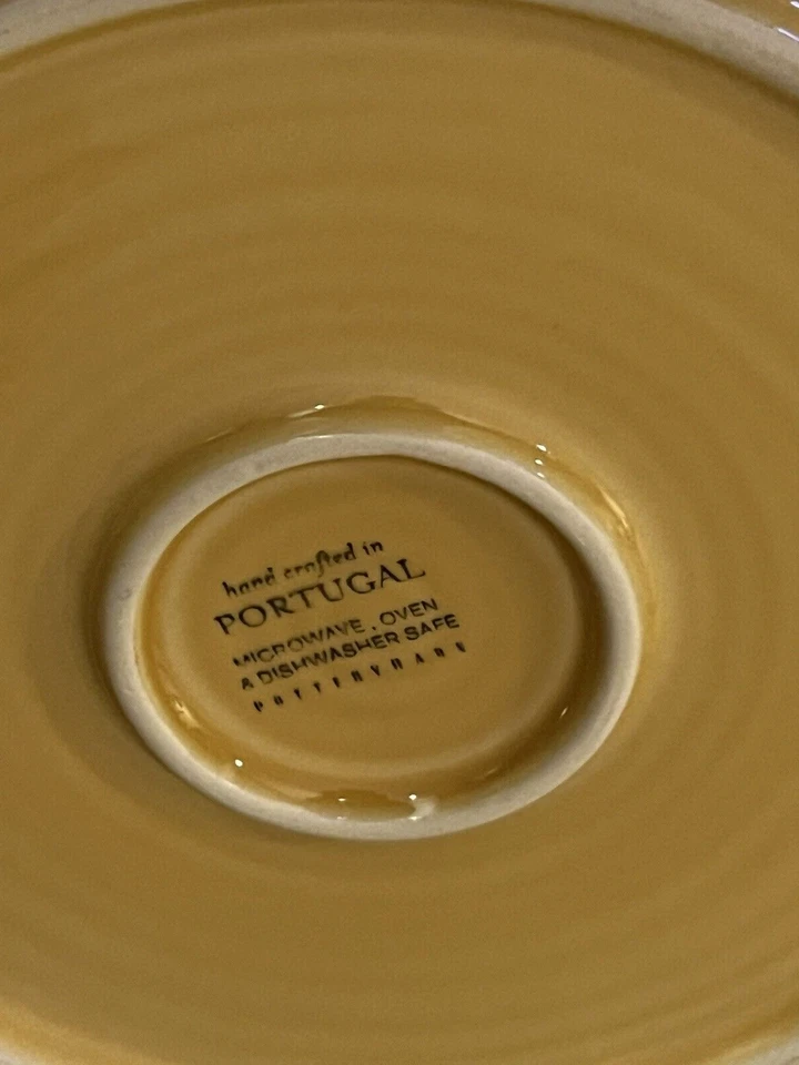 NEW 12" Pottery Barn Gabriella Low Serving Bowl | NWOT GOLD Round Stoneware Bowl - Image 4 of 4