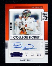 2022 Panini Chronicles Draft Picks Contenders Bailey Zappe RC AUTO 45/49 