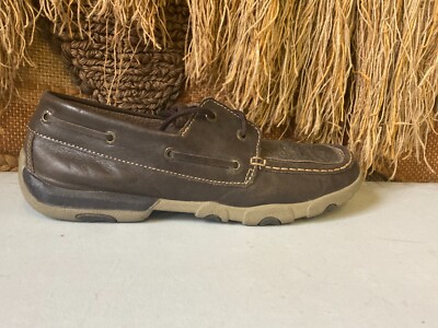 Twisted X Womens size M Floral Tooled Driving Shoes Moc