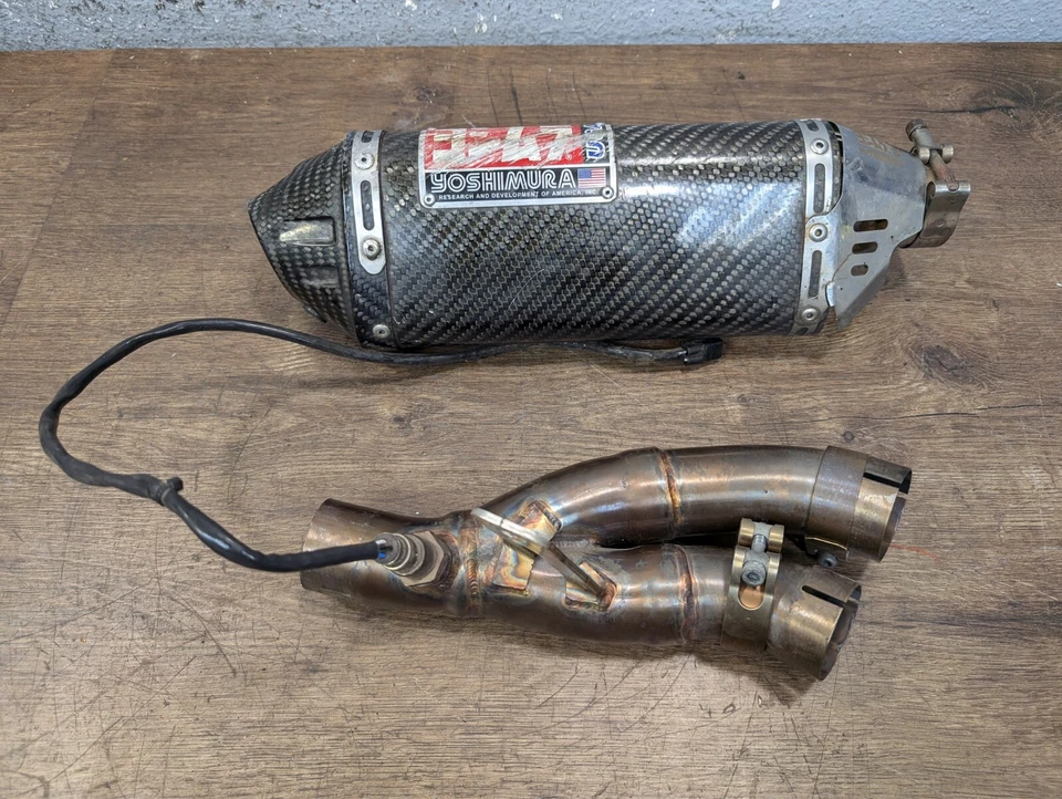 Yamaha YZF R6 2007 Yoshimura fibra de carbono TRC tubo de escape deslizable Mid Y Foto 2 de 4