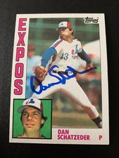 Dan Schatzeder Signed 1984 Topps #57 Card Montreal Expos Autographed COA