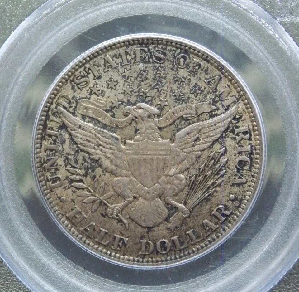 1904 "P" Barber SILVER Half Dollar 50c PCGS MS61 #174 Unc Uncirculated ECC&C Inc - Image 2 of 4
