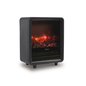 Crane Mini Fireplace Heater 1500 Watt Cool Touch Realistic Embers