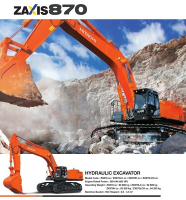 Kit Autocollants Complet Pour Pelle Hitachi ZX690 LCH--5G - Neuf - Fabrication Italie - Garantie 1 An