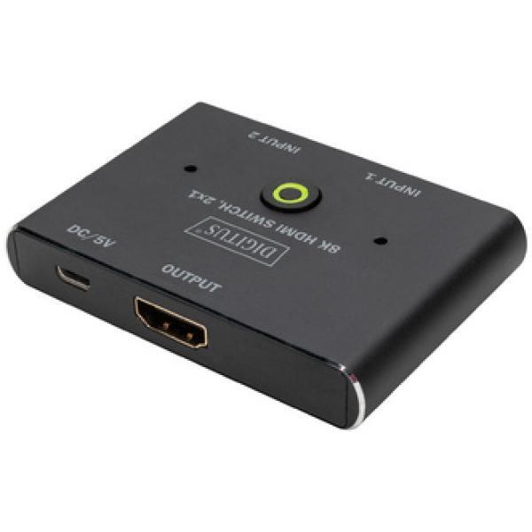 Thumbnail - 8k Hdmi Switch, 2x1, Schwarz Digitus Ds-45341 (4016032483663)