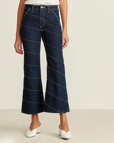 NWT $348 Tory Burch Jeans Asymmetric 