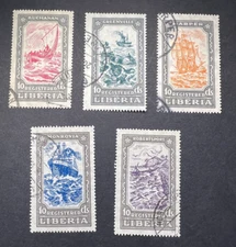 Liberia #F30-34 Used Complete Set 1921