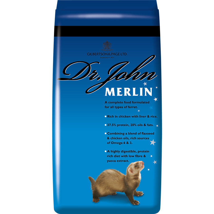 Dr John Merlin Ferret Food Chicken Dry Kibble Feast Small Animal 2kg