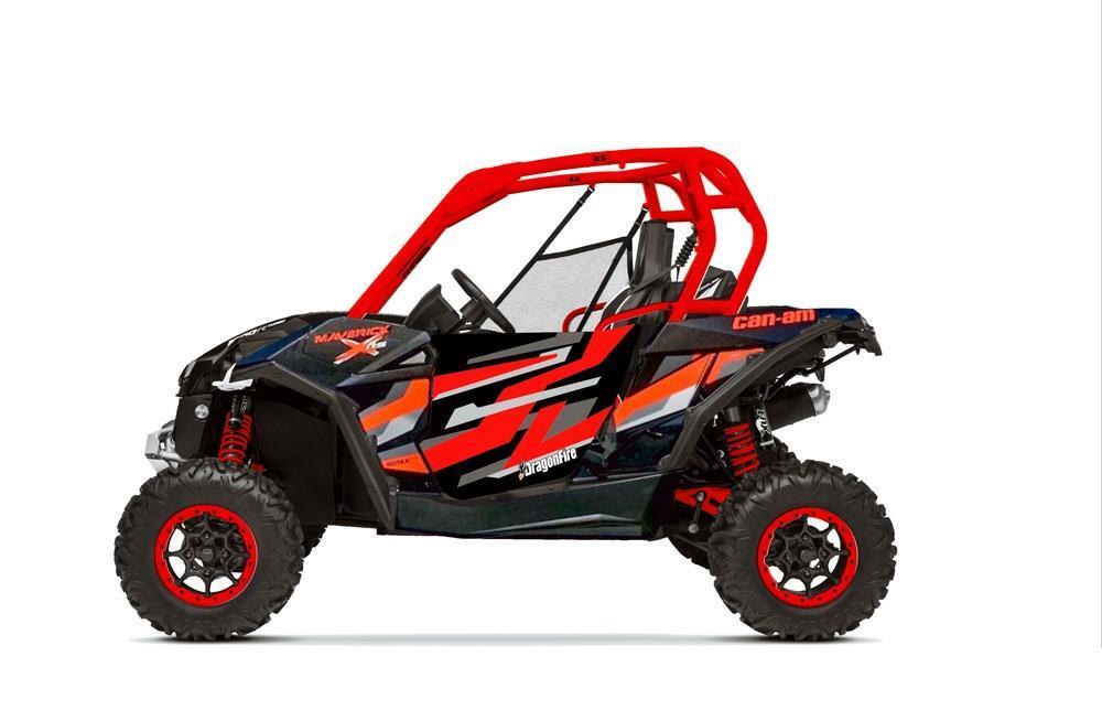 Dragonfire Racing - 07-1123 - HiBoy 2 Door Graphics, Matte Sunset Red ...