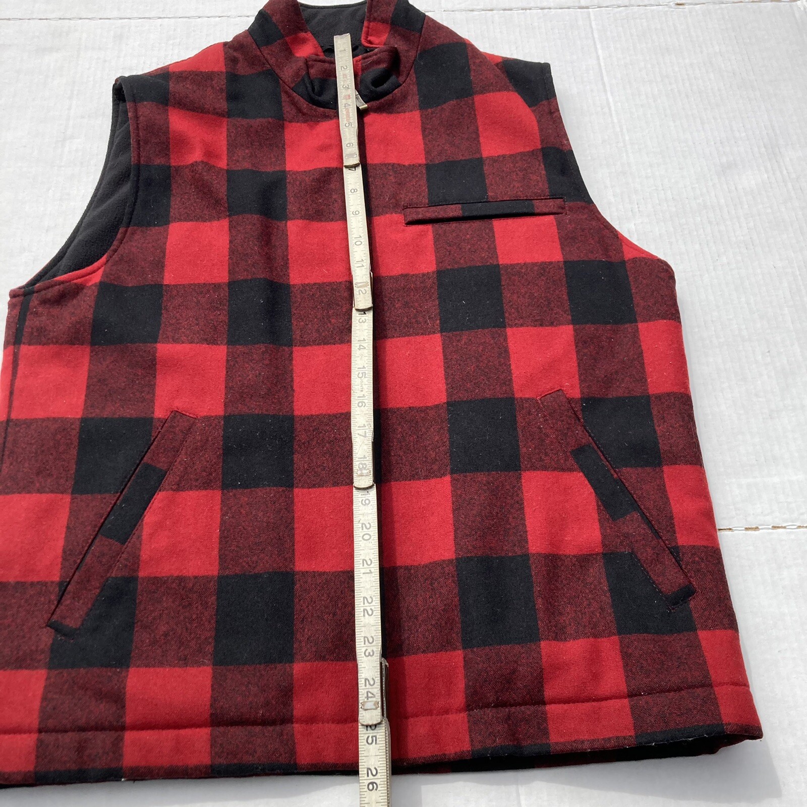 Pendleton Plaid Wool Vest Thinsulate Red Black Me… - image 9